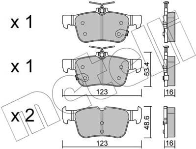 Brake Pad Set, disc brake 22-1040-0