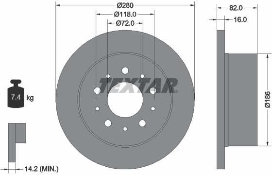 Brake Disc PRO 92116103