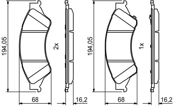 Brake Pad Set, disc brake 0986494791 - image 14