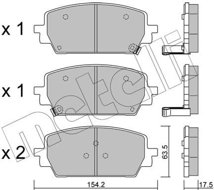 Brake Pad Set, disc brake 22-1303-0