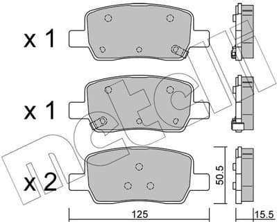 Brake Pad Set, disc brake 22-1304-0
