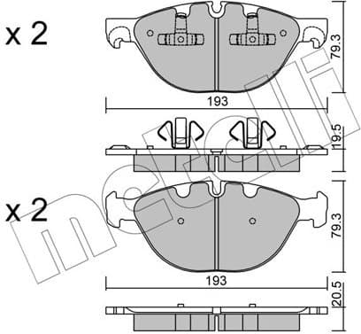 Brake Pad Set, disc brake 22-0823-0