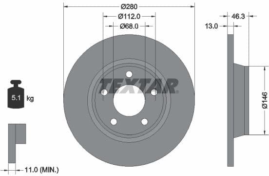 Brake Disc PRO+ 92071605