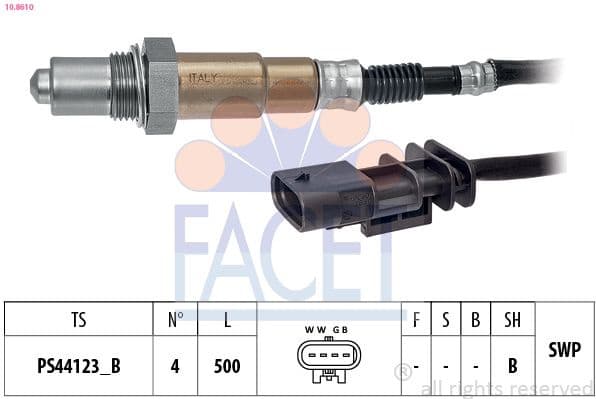 Oxygen Sensor Made in Italy - OE Equivalent 10.8610