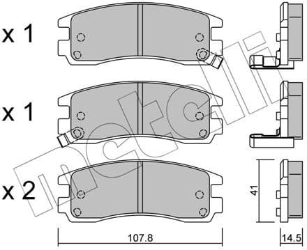 Brake Pad Set, disc brake 22-0697-0