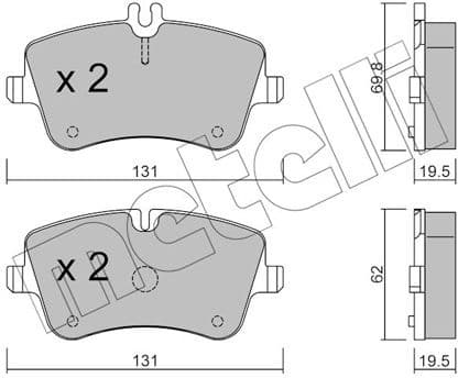 Brake Pad Set, disc brake 22-0342-0