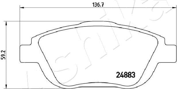 Brake Pad Set, disc brake 50-00-0608 - image 2