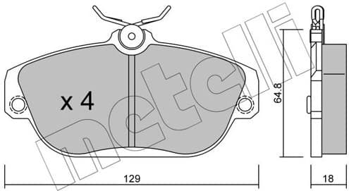 Brake Pad Set, disc brake 22-0132-0