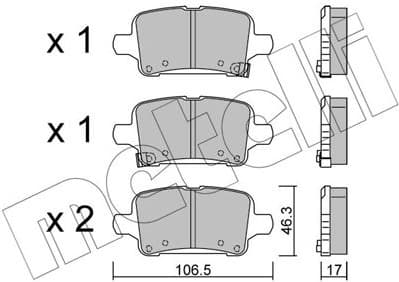 Brake Pad Set, disc brake 22-1180-0