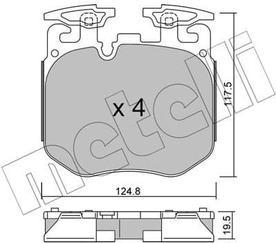 Brake Pad Set, disc brake 22-1147-0