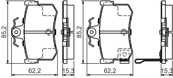 Brake Pad Set, disc brake 0986424568 - image 6