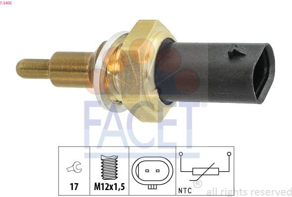 Sensor, coolant temperature Made in Italy - OE Equivalent 7.3405