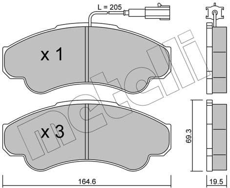 Brake Pad Set, disc brake 22-0326-0