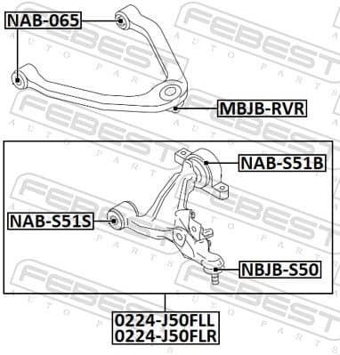 Control/Trailing Arm, wheel suspension 0224-J50FLR - image 2