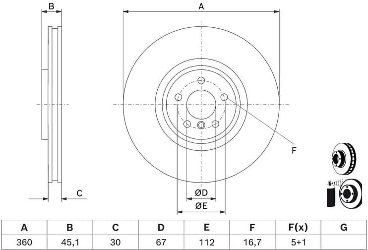 Brake Disc 0 986 479 J06
