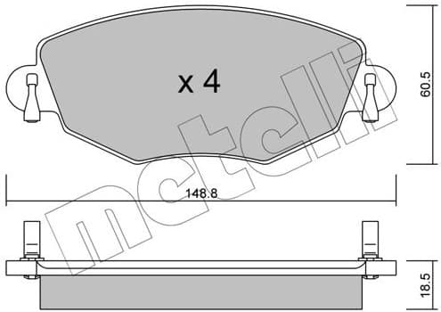 Brake Pad Set, disc brake 22-0318-0