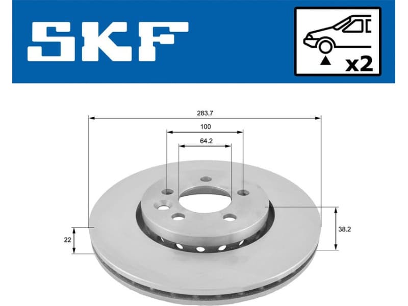 Brake Disc VKBD80349V2 - image 2