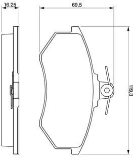 Brake Pad Set, disc brake 0986466698 - image 6