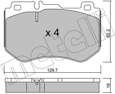 Brake Pad Set, disc brake 22-1018-0