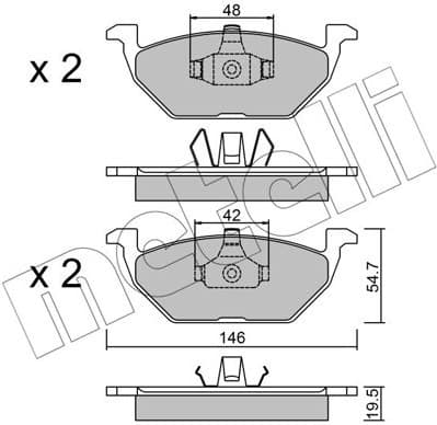 Brake Pad Set, disc brake 22-0211-1