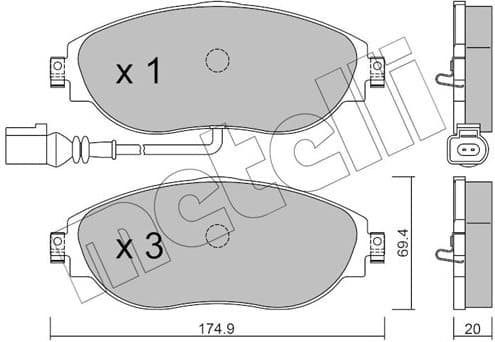 Brake Pad Set, disc brake 22-0952-0
