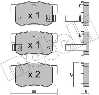 Brake Pad Set, disc brake 22-0173-0