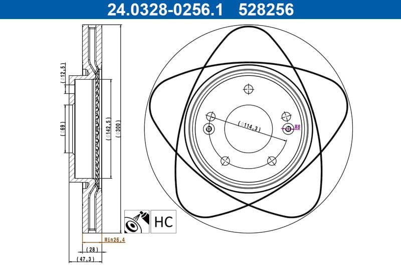 Brake Disc PowerDisc 24.0328-0256.1