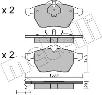 Brake Pad Set, disc brake 22-0181-2