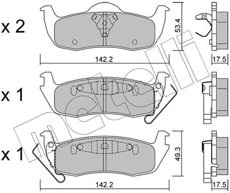 Brake Pad Set, disc brake 22-0720-0