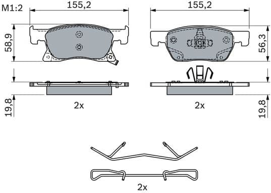 Brake Pad Set, disc brake 0 986 424 332 - image 8
