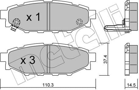 Brake Pad Set, disc brake 22-0764-0