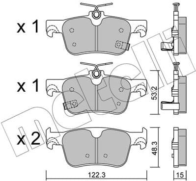 Brake Pad Set, disc brake 22-1363-0