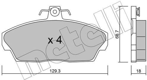 Brake Pad Set, disc brake 22-0174-1