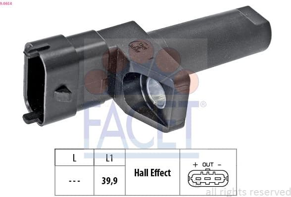 Sensor, crankshaft pulse Made in Italy - OE Equivalent 9.0654