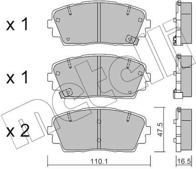 Brake Pad Set, disc brake 22-0941-0