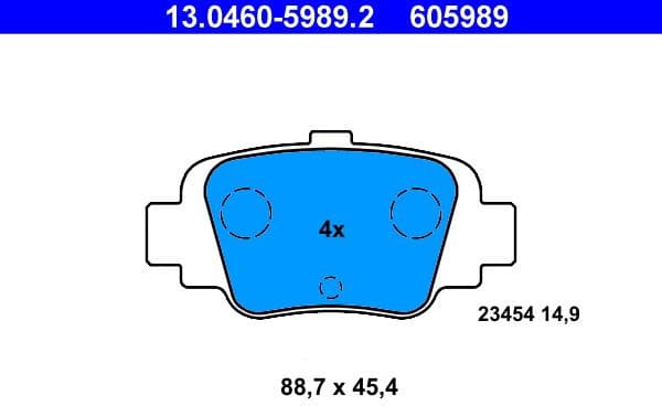 Brake Pad Set, disc brake 13.0460-5989.2