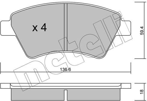 Brake Pad Set, disc brake 22-0544-0
