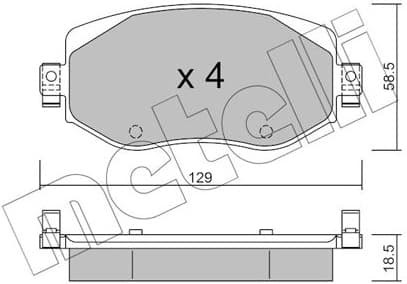 Brake Pad Set, disc brake 22-1110-0