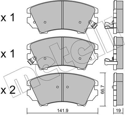 Brake Pad Set, disc brake 22-0842-0