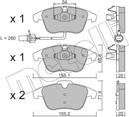 Brake Pad Set, disc brake 22-0675-2