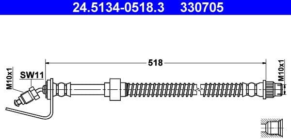 Brake Hose 24.5134-0518.3
