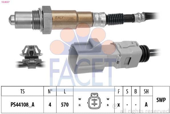 Oxygen Sensor Made in Italy - OE Equivalent 10.8557