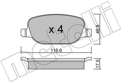 Brake Pad Set, disc brake 22-0704-0