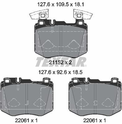 Brake Pad Set, disc brake Q+ 2115203
