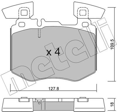 Brake Pad Set, disc brake 22-1310-0
