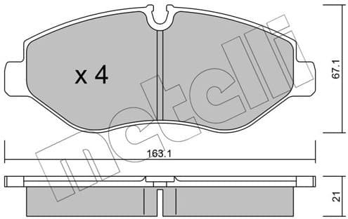 Brake Pad Set, disc brake 22-0671-0