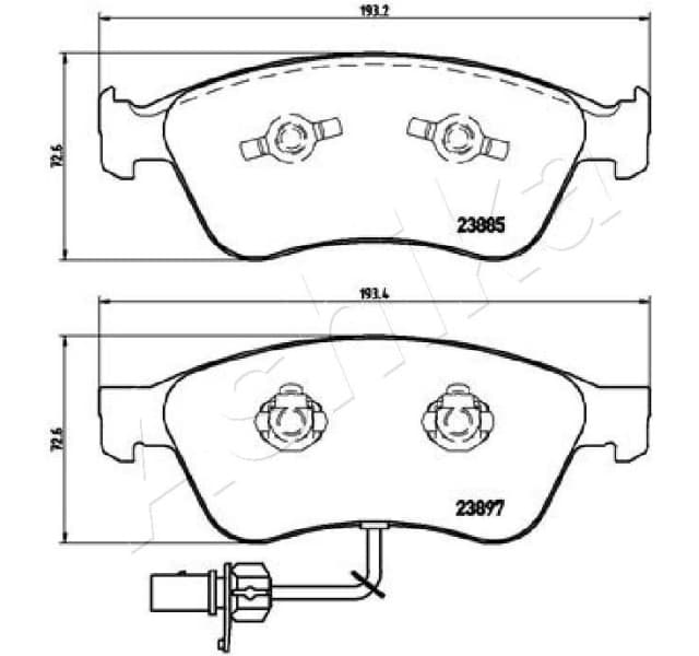 Brake Pad Set, disc brake 50-00-0923 - image 2