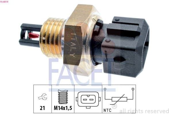 Sensor, intake air temperature Made in Italy - OE Equivalent 10.4019