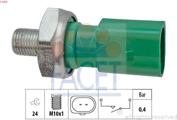 Oil Pressure Switch Made in Italy - OE Equivalent 7.0204