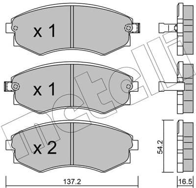 Brake Pad Set, disc brake 22-0518-0